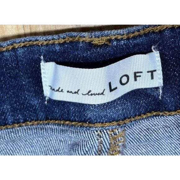 Loft Curvy Ankle Slit Fresh Cut High Rise The Skinny Jeans Size 2/26 - Picture 3 of 7